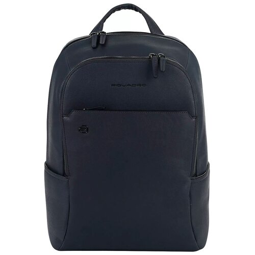 Рюкзак  торба PIQUADRO, фактура зернистая, черный, синий (серый/черный/синий)