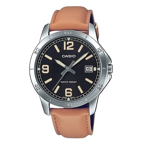 Наручные часы CASIO Collection MTP-V004L-1B2, коричневый, бежевый (черный/коричневый/бежевый/серебристый/горчичный)