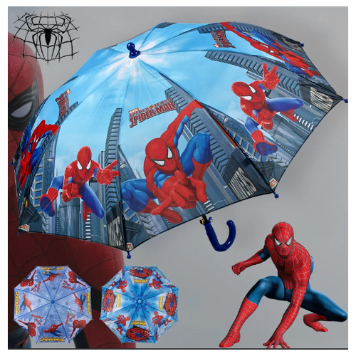 Зонт-трость Marvel, красный (красный/разноцветный) - изображение №1