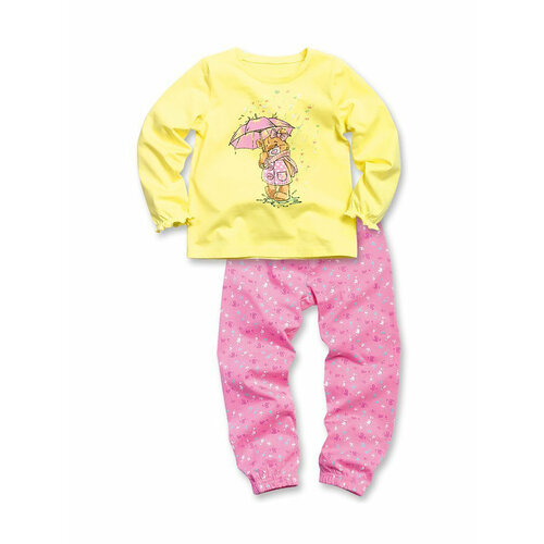 Пижама Pelican, желтый, розовый (розовый/желтый/розовый-желтый) - изображение №1