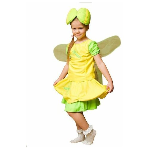 Карнавальный костюм "Стрекоза", на рост 122-134 см, 5-7 лет, Бока (зеленый/желтый/желтый-зеленый)