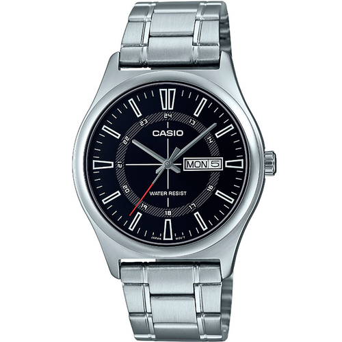 Наручные часы CASIO Collection Casio MTP-V006D-1C, черный, серебряный (черный/серебристый)