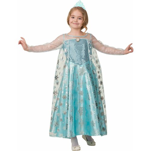 Детский костюм Прекрасной Эльзы (голубой/серебристый)