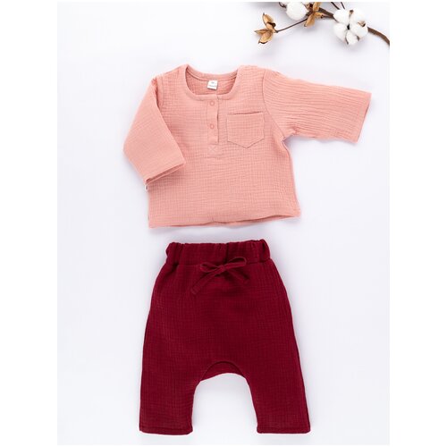 Комплект одежды  Снолики, розовый, красный (красный/розовый)