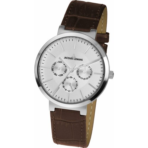Наручные часы JACQUES LEMANS Classic Часы наручные Jacques Lemans 1-1950B, серебряный (серебристый/стальной)