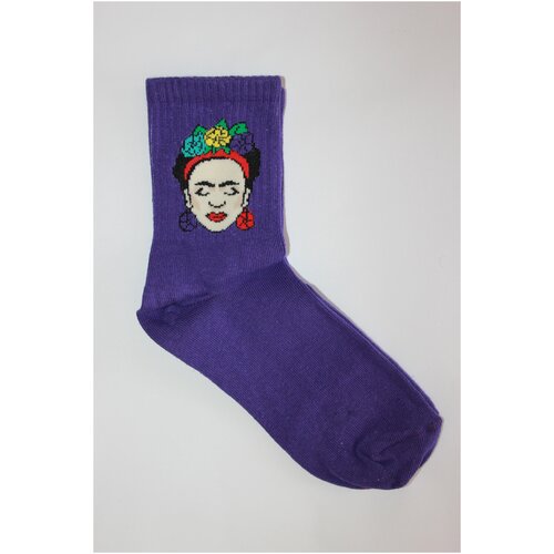 Носки Frida, мультиколор, бирюзовый, фиолетовый (фиолетовый/бирюзовый/мультицвет)
