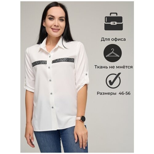 Рубашка  DiSORELLE, белый (белый/молочный) - изображение №1