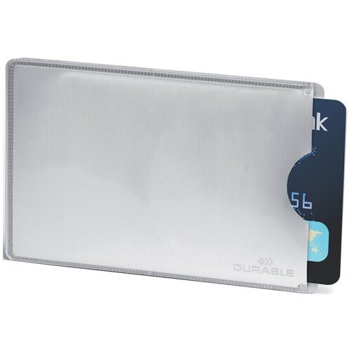 Кредитница DURABLE, 1 карман для карт, серый, серебряный (серый/серебристый)