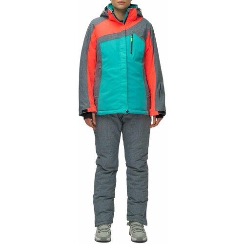 Комплект с брюками  для сноубординга, зимний, силуэт полуприлегающий, утепленный, водонепроницаемый, зеленый