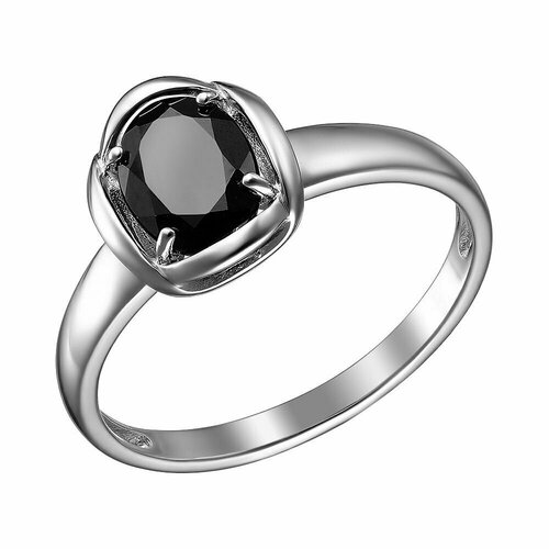 Перстень, серебро, 925 проба, черный, серебряный (черный/серебристый)