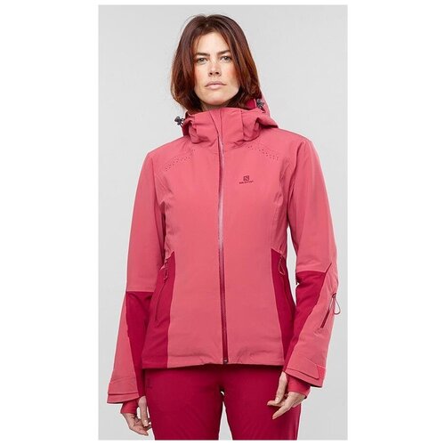 Куртка Salomon Icecrystal jkt W, розовый, красный (красный/розовый) - изображение №1