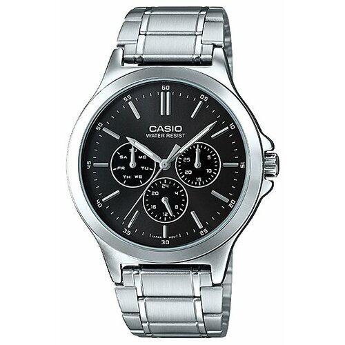 Наручные часы CASIO Collection MTP-V300D-1A, черный, серебряный (черный/серебристый) - изображение №1