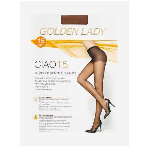 Колготки  Golden Lady Ciao, 15 den, черный (черный/бежевый)