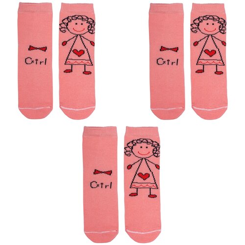 Носки Альтаир, 3 пары, розовый - изображение №1