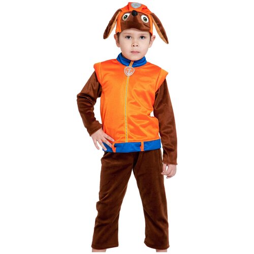 Карнавальный костюм Карнавалофф Зума (Щенячий патруль) (коричневый/разноцветный/оранжевый/мультицвет)