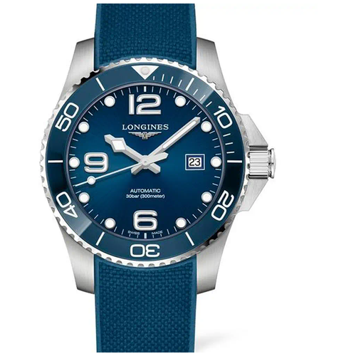 Наручные часы LONGINES Спорт Наручные часы Longines HydroConquest L3.782.4.96.9, серебряный, синий (синий/серебристый/серебряный) - изображение №1