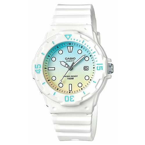 Наручные часы CASIO LRW-200H-2E2, белый, голубой (голубой/белый)