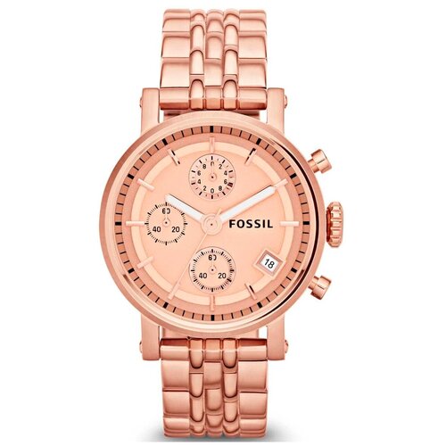 Наручные часы FOSSIL Boyfriend Fossil ES3380, золотой, мультиколор (розовый/золотистый/мультиколор)