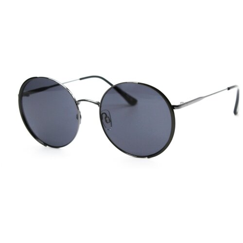 Солнцезащитные очки FLAMINGO, круглые, оправа: металл, для женщин, черный