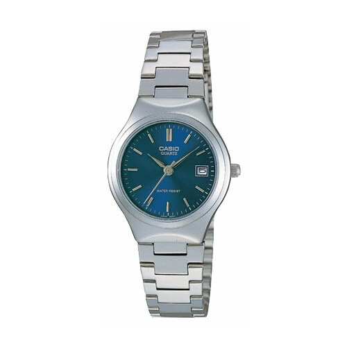 Наручные часы CASIO LTP-1170A-2A, серебряный, синий (синий/серебристый/стальной)