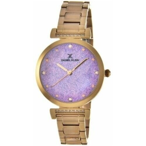 Наручные часы Daniel Klein Часы наручные женские Daniel Klein DK12536-2 Гарантия 1 год, фиолетовый, золотой (фиолетовый/золотистый)