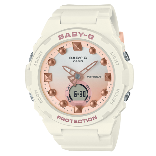Наручные часы CASIO Baby-G Наручные часы CASIO BGA-320-7A1, белый, бежевый (бежевый/белый)