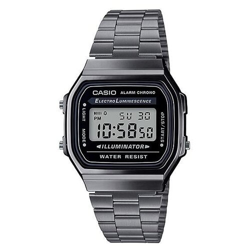 Наручные часы CASIO Vintage A168WGG-1A, серый, черный (серый/черный/серебристый)
