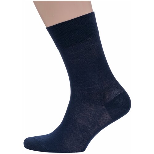 Мужские носки Grinston, 1 пара, классические, синий (синий/тёмно-синий)