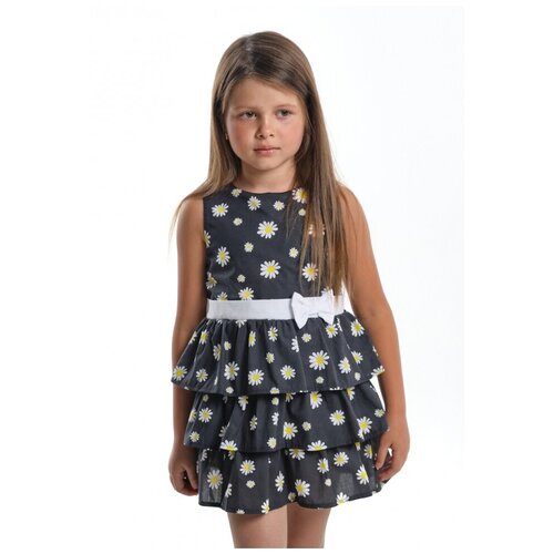 Платье Mini Maxi, хлопок, флористический принт, черный