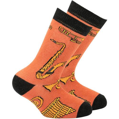 Носки Socks n Socks, мультиколор, коралловый (красный/оранжевый/коралловый/мультицвет) - изображение №1