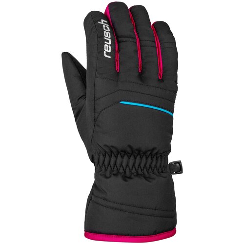 Перчатки Reusch, черный, розовый (черный/синий/розовый)