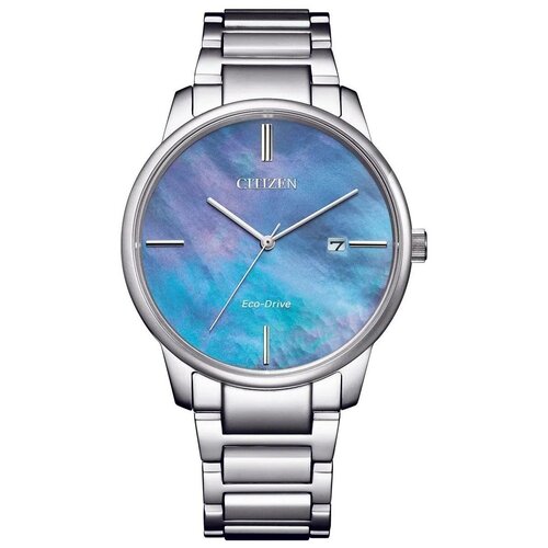 Наручные часы CITIZEN Eco-Drive Citizen BM7520-88N, серебряный, голубой (голубой/серебристый)
