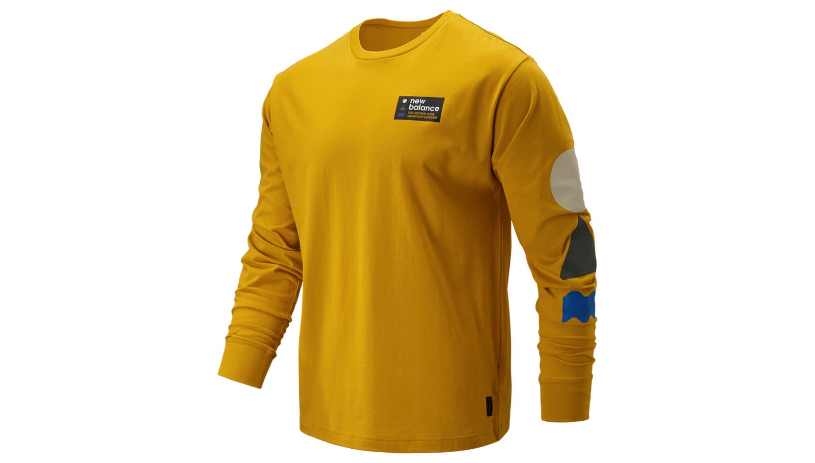Футболки с длинным рукавом MEN'S 100%COTTON KNITTED T-SHIRT (желтый) - изображение №1