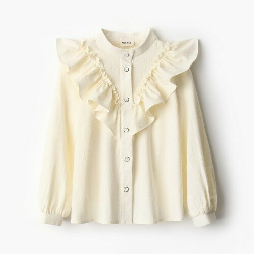 Блуза Minaku, белый, бежевый (бежевый/белый/молочный)