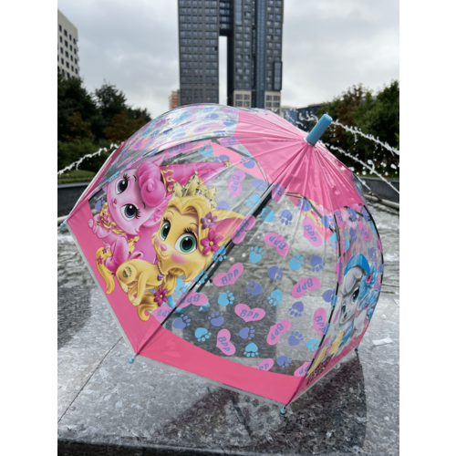 Зонт-трость Rain-Proof, синий (синий/розовый/красный) - изображение №1