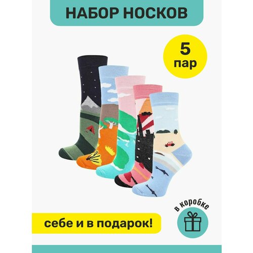 Носки Big Bang Socks, 5 пар, 5 уп, мультиколор (разноцветный/мультицвет)