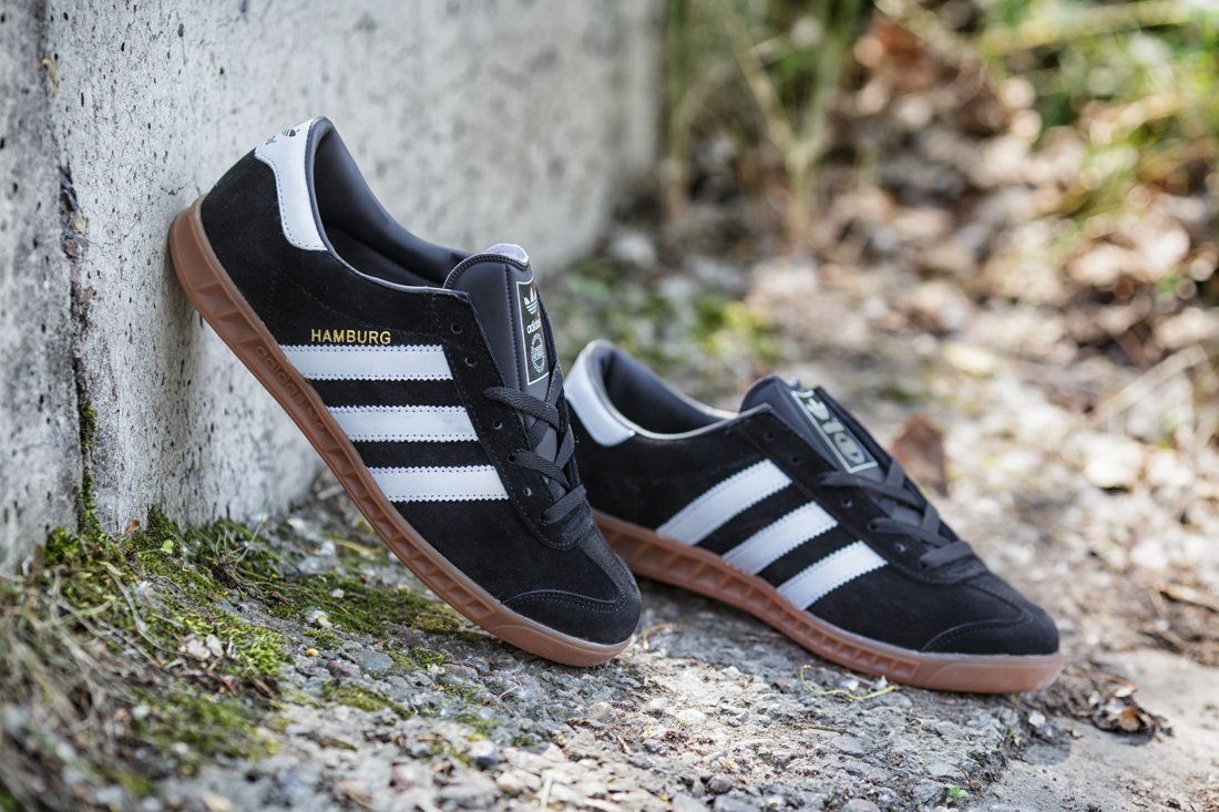 Кроссовки Adidas Hamburg (черный) - изображение №1
