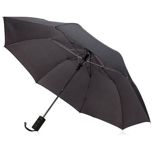 Зонт Rimini, полуавтомат, 2 сложения, чехол в комплекте, серый (серый/темно-серый) - изображение №1