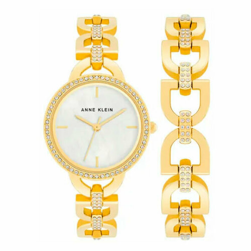 Наручные часы ANNE KLEIN Box Set Часы Anne Klein 4104GPST, белый