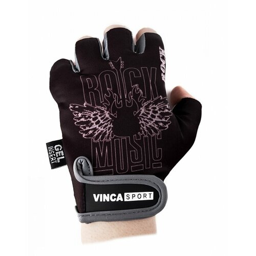 Перчатки Vinca Sport, черный (черный/серый)