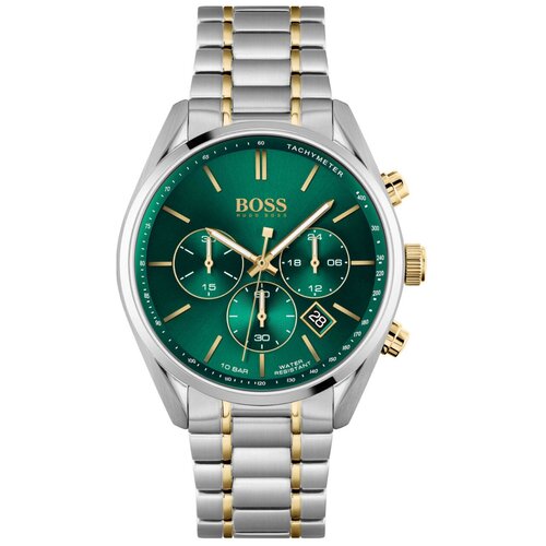 Наручные часы BOSS Наручные часы Champion HB1513878, зеленый, серебряный (зеленый/серебристый)