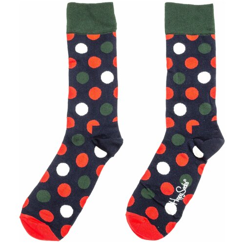Носки Happy Socks, синий, оранжевый, зеленый, белый, мультиколор (синий/разноцветный/зеленый/оранжевый/белый/мультицвет) - изображение №1