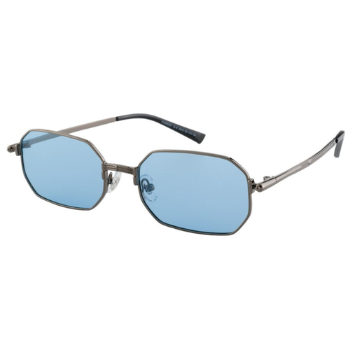 Солнцезащитные очки HAVVS, прямоугольные, оправа: металл, спортивные, поляризационные, с защитой от УФ, серый (серый/голубой)