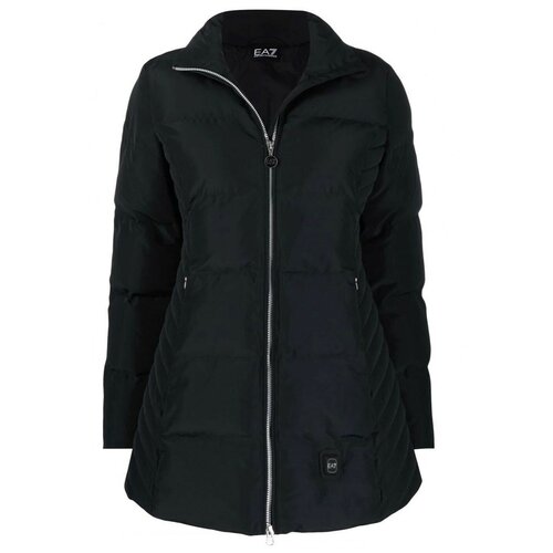 куртка  EA7, демисезон/зима, силуэт полуприлегающий, без капюшона, карманы, черный
