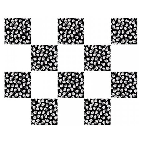 Бандана , черный, белый (черный/белый) - изображение №1
