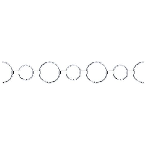 Браслет-цепочка SOKOLOV, серебро, 925 проба, родирование, длина 18 см