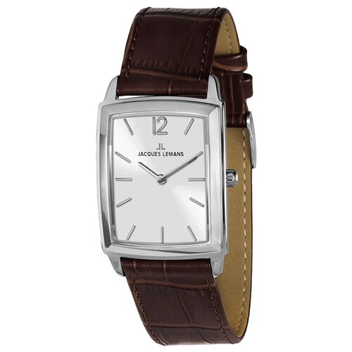 Наручные часы JACQUES LEMANS 1-1905B, коричневый, серебряный (коричневый/серебристый/стальной)