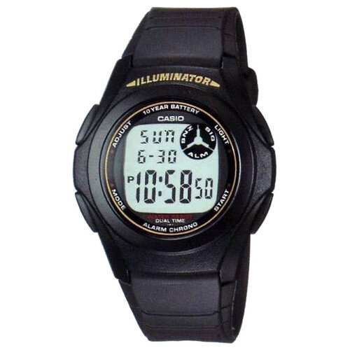 Наручные часы CASIO Collection F-200W-9A, черный, серый (серый/черный)