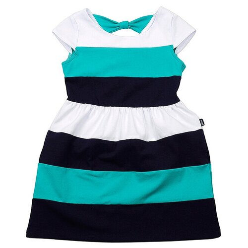Платье Mini Maxi, хлопок, трикотаж, черный, зеленый (черный/зеленый/белый)