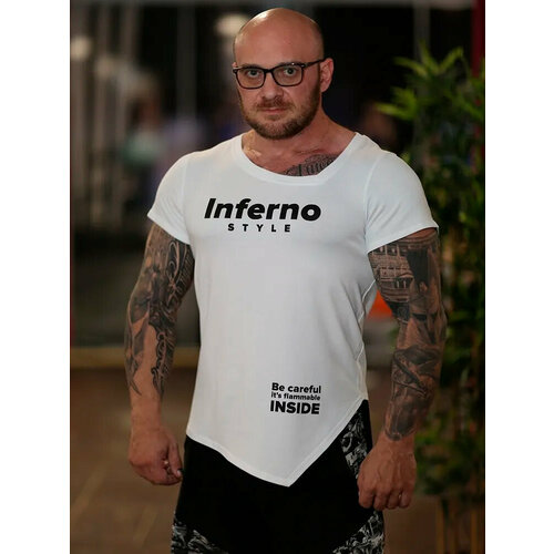Футболка Inferno Style, хлопок, белый - изображение №1